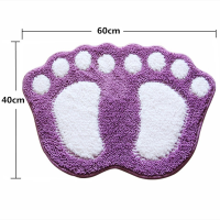 【cw】Foot Print Bath Mats,Non-slip Bathroom Car,Mat Toilet Memory Foam Bathroom Rug Bath Pad Cars,Microfiber Mini Mats 40*60cm 【hot】