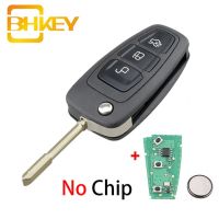 Bhkey Kunci Remote Mobil ปุ่ม3ปุ่มสำหรับ Ford วงการเจาะจง1999-2007กุญแจรถยนต์แบบกดปุ่ม4d6ใบมีด0/4d63 40บิต/80bit 433Mhz