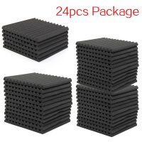 24PCS 300x300x25mm Studio Acoustic Foam SoundProofing Acoustic Panel Sound Proof Insulation Absorption Treatment Wall Panels