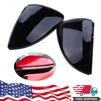 1 Pair Glossy Black Side Wing Rearview Mirror Cover Cap Fit For VW Volkswagen GOLF MK7 2014 2022 Car Accessories Replacement