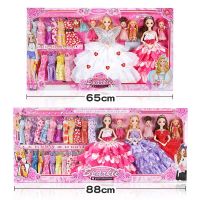 【Ready】? Foreign Girl Dress Up Doll Set Big Gift Box House Toys Princess Girl Play House Birthday Gift Villa Store