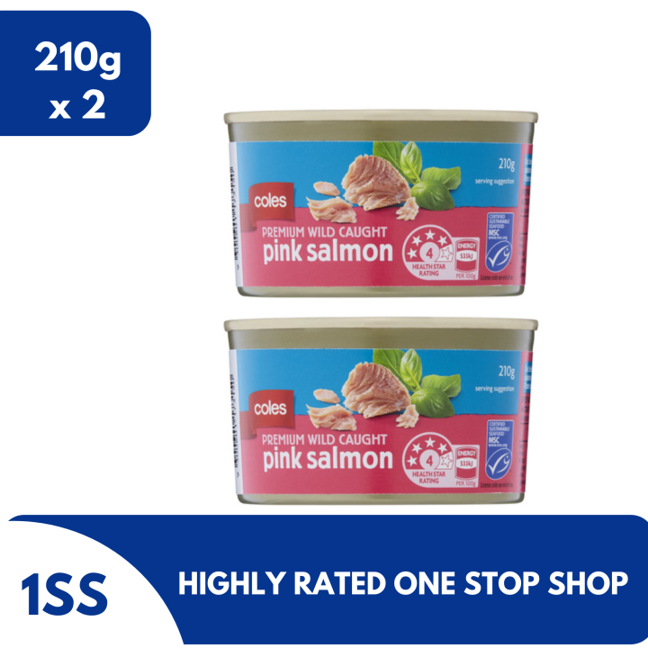 Coles Premium Wild Caught Pink Salmon, 210g set of 2 Lazada PH