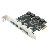 PCI Express 4 USB การ์ด3.0 PCI-e ไปยังตัวแปลง USB3.0 4พอร์ตภายนอก D720201 Pcie ไม่อุปกรณ์แหล่งจ่ายไฟภายนอก