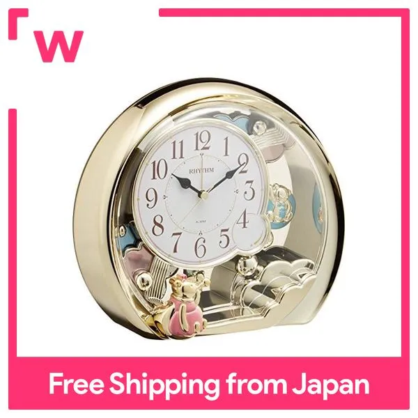 RHYTHM Desk clock Analog Fantasyland 504SR Electronic sound Alarm with