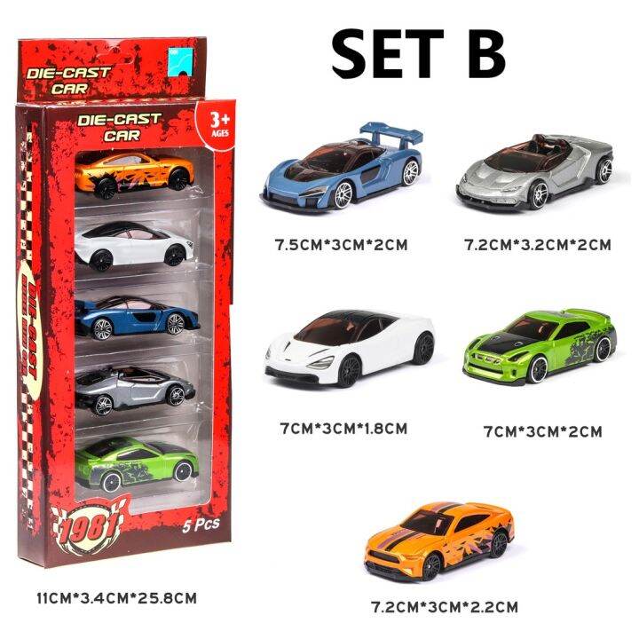 5แพ็ค1-64-scale-super-รถสปอร์ตของเล่นโมเดล-s-diecast-ของเล่นโมเดลรถโลหะ-diecast-ของเล่นขนาดเล็กของขวัญวันเกิด