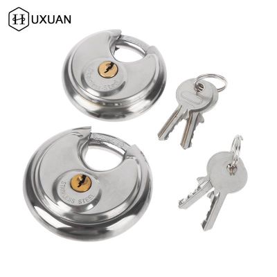 【YF】 1Pcs 60mm/70mm Cool Duty Stainless Steel Round Disc Storage Pad Lock Padlock