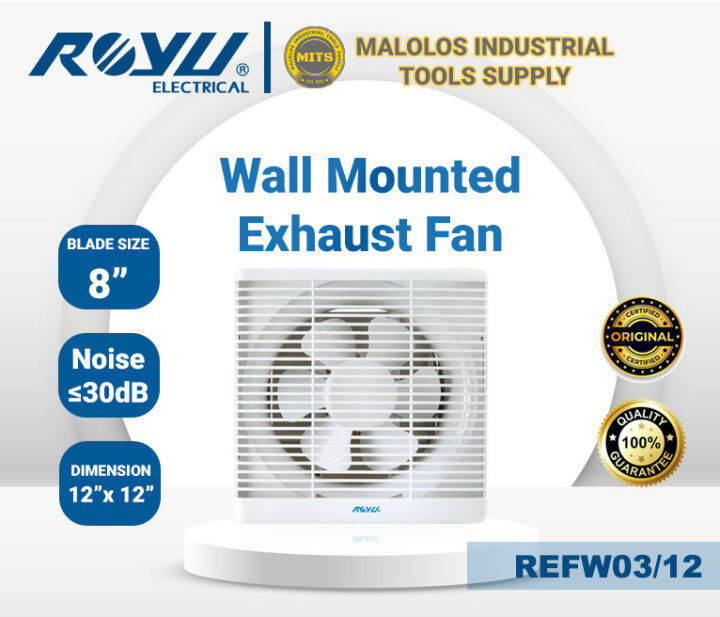 ROYU Wall Mounted Exhaust Fan REFW03/12 & REFW03/14 Lazada PH
