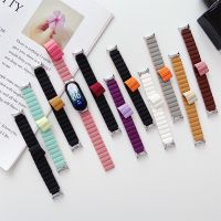 Magnetic Silicone Strap For Xiaomi Mi Band 8 Sport Bracelet Replacement Watchband For Mi Band 8 Strap Double Color Wristband