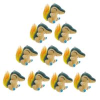 ของเล่น Cyndaquil อะนิเมะโปเกมอน11ซม. 10ชิ้น/ล็อตพวงกุญแจจี้ตุ๊กตาการ์ตูนอ่อน