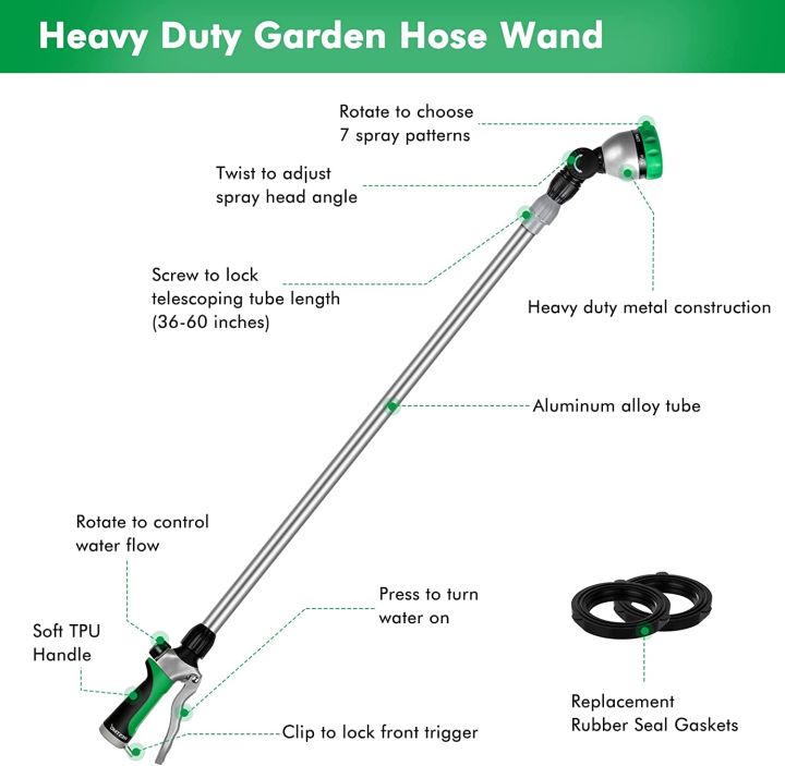 ฝักบัวรดน้ำ-ที่รดน้ำ-ยืดได้-water-wand-28-42-inch-watering-wand-telescopic-adjustable-water-sprayer