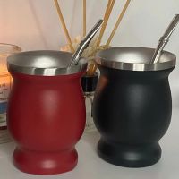 【CW】⊕  Wall 8oz Bombillas Yerba Mate Cup Insulation Gourd Set Kitchenware