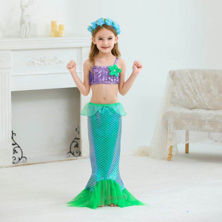 girl-princess-little-mermaid-ariel-dresses-kids-halloween-fancy-costume-children-carnival-birthday-party-clothes-summer-dress-up