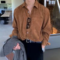 CODTheresa Finger ✴️READY STOCK✴️ Corduroy Long Sleeve Shirt Men Korean Version Of The Trend Spring And Autumn Loose Fashion Casual Shirt Baju Kemeja Lelaki Lengan Panjang