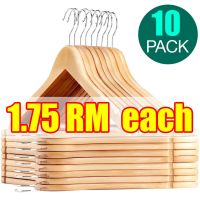 ? Ship in Msia ?Ready Stock /delivered 2 days ? High quality wooden hanger clothes hanger wood solid hanger hanger baju hanger kayu scarf hanger