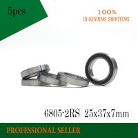 5PCS 6805-2RS Bearing ABEC-1 25x37x7 mm Thin Section 6805 2RS Ball Bearings 6805 RS / 61805 Axles  Bearings Seals