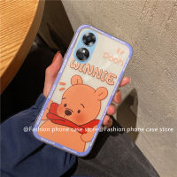 ฝาครอบซิลิโคนนิ่ม2022 OPPO A78 ลายการ์ตูนหมีหมูสีชมพูใหม่เคสโทรศัพท์ฝาหลัง A78