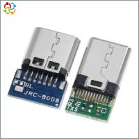 SDG 10pcs กำลังชาร์จ บอร์ด PCB เต้ารับ ซ็อกเก็ตชาย/หญิง ขั้วต่อ USB 3.1 Type C อะแดปเตอร์ 12/24 พิน