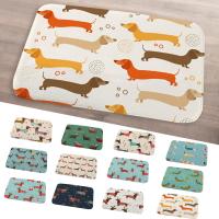 Dachshund Dog Lovers Floor Door Bathroom Kitchen Mat Carpet Outdoor Anti-Slip Garage Rug Doormat Footpad Sausage Badger Entrance I0G0