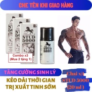 Combo x3Chai xịt STUD 5000 Ấn Độ cao cấp tăng cường sinh lý nam mạnh mẽ