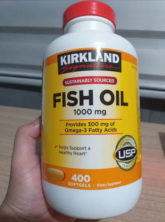 Kirkland Signature Fish Oil 1000mg 300mg Omega-3 Fatty Acids 400 ...