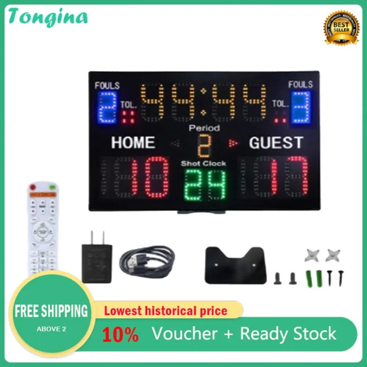 tongina Indoor Basketball Scoreboard with Remote Electronic Scoreboard