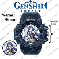 นาฬิกาผู้ชายเกมส์ Genshin Impact รุ่นสำหรับเล่นกีฬาทางน้ำ