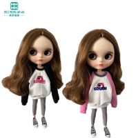 G Blyth Doll Clothes Fashion Casual T-Shirt, Tight Pants Denim Jacket For OB23 OB24 Azone Doll Essories