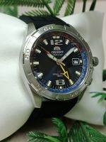 ORIENT Japan ผู้ชาย GMT Automatic เครื่องญี่ปุ่น กันน้ำลึก100 เมตร กล่องใบรับประกัน