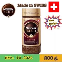 [Exp:10.2024]Nescafe GOLD De Luxe โกลด์ เดอ ลุกซ์ คอฟฟี่ กาแฟสำเร็จรูป ชนิดฟรีซดราย ตรา เนสกาแฟ ขนาด 200 กรัม