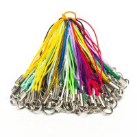 100pcs Color Polyester Double Ring Jewelry Lanyard Mobile Phone With Craft Pendant DIY Handmade Materials