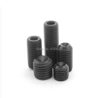 100Pcs DIN916 M2 M2.5 M3 M4 M5 grade 12.9 hex socket Grub Screws black cup point set grub screw Screw Nut Drivers