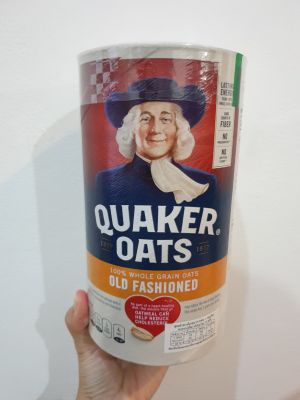 พร้อมส่ง !! Quaker Old Fashioned Oats 510 g. โอ๊ต โอลด์ แฟชั่นเนต โอ๊ตมีล ข้าวโอ๊ตอบกรอบ ตราเควกเกอร์ 510 กรัม