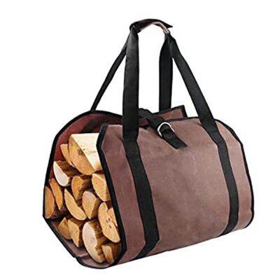 High Quality Outdoor Camping Firewood Storage Bag Transport Canvas Tote Bag Wood Carrier Scratch-resistant Stain-resistant Tapestries Hangings