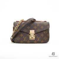 NEW LOUIS VUITTON POCHETTE METIS 21 BROWN MONOGRAM CANVAS GHW MICROCHIP