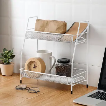 2-Tier Bathroom Countertop Organizer, Wire Basket Storage