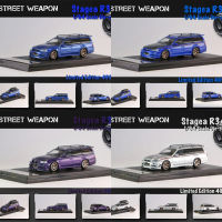 Street Weapon 1:64 R34 Nissan Stagea พร้อมกล่องหลังคาและล้อเสริมรถโมเดล Diecast