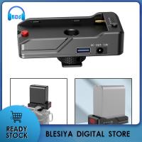 Blesiya อะแดปเตอร์แผ่นแบตเตอรี่ NP F สำหรับกล้อง LED แผ่นยึดตั้งกล้องตัวระบุแบตเตอรี่ต่ำ