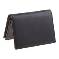 Men Black Leather Expandable Credit Card ID Business Cards Holder Wallet for Cas