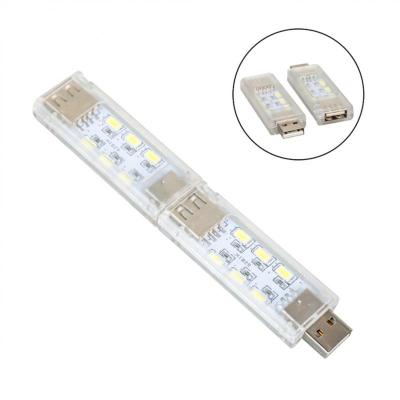 USB LED Book Light Portable Night Light Super Bright Double-sided Reading Light Stackable Series Computer Mobile Power Light