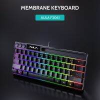 AULA F3061 Mechanical Gamer Keyboard 64 Keys Mini PC Gaming Keyboard Wired Usb keyboards Phone Slot Design 60% Keyboard