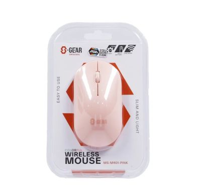 WIRELESS MOUSE (เมาส์ไร้สาย) S-GEAR COLORFUL WIRELESS MOUSE (PINK) (MS-M401-PINK)