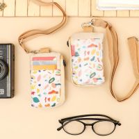 COD KKW MALL Gantugan ID Card Wallet Casual Hanging Necklace Multifunction Women Menr Motif Hanging Wallet Footage