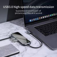 Baseus Multi USB C 3.0 Hub with 3 Usb ports TF+SD Card Type C Usb Hub to USB 3.0 HD4K for with 3.5mm Audio JACK