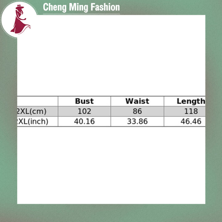 cheng-ming-ชุดเดรสแขนสั้นสำหรับผู้หญิง-ชุดเดรสแขนสั้นสำหรับใส่ในฤดูร้อนคอวีเสื้อเชิ้งพิมพ์ลายชุดกระโปรงสวมหัว