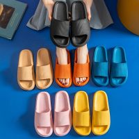 ▩ Women Thick Platform Cloud Slippers Summer Beach Soft Sole Slide Sandals Men Ladies Indoor Bathroom Anti-slip Home Slippers