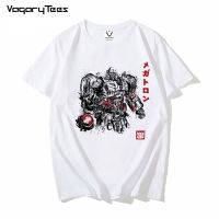 Cool Robot Of Destruction T Shirt For Man New Short Sleeve Anime O-Neck Tee Shirt High Street Vaporwave Fashion MenS Clothes