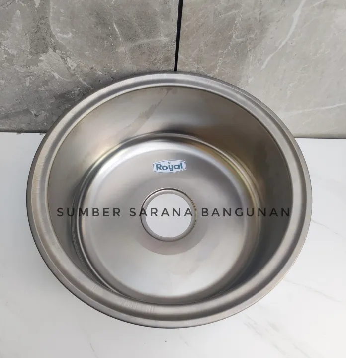 Kitchen Sink Stainless Bulat / Bak Cuci Piring BCP Royal SB 11 | Lazada ...