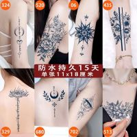 Arm herbal juice tattoo stickers waterproof female long-lasting male collarbone letter flower sticker size pattern cover scar