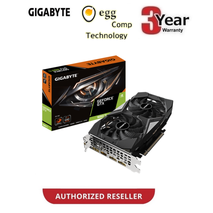 GIGABYTE GEFORCE GTX 1660 Ti OC 6G GDDR6 192BIT [GV-N166TOC-6GD] | Lazada