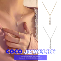 COCOJEWELRY เกาหลี Water Drop Zircon จี้ Clavicle Chain สร้อยคอสร้อยคอเครื่องประดับผู้หญิง